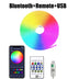 1–5M RGB Neon Strip Light – USB Powered, Waterproof, Bluetooth Remote Control | Flexible Light for Home Decor