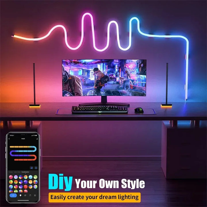 1–5M RGB Neon LED Strip – Tuya App & Remote Control | Waterproof Flexible Light for Home Decor